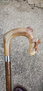 Carved Horn Stick 1438